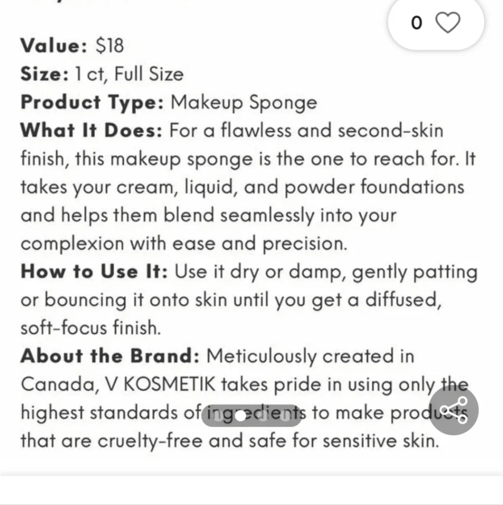 V Kosmetik Beauty Sponge in Black